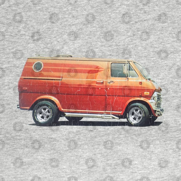 1970s Custom Van (vintage distressed look) by robotface